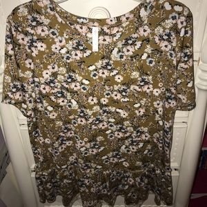 Mustard floral shirt